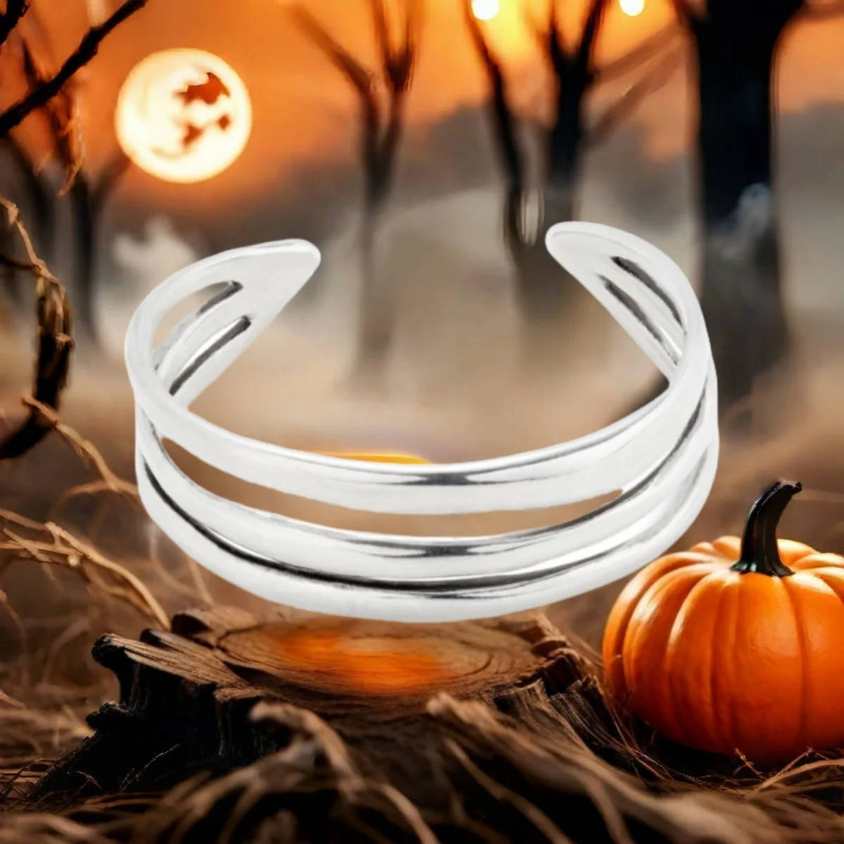 

2025 UNOde50 Original New Product Silvery Minimal Design Three Layer Hollowed Out Bracelet Women's Festival Gifts