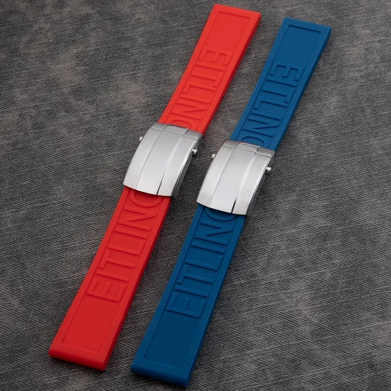 22 مللي متر 24 مللي متر سميكة إلكتروني ساعة مطاطية الفرقة اكسسوارات ل بريتلينغ حزام المنتقم التراث Superocean معصمه مقاوم للماء