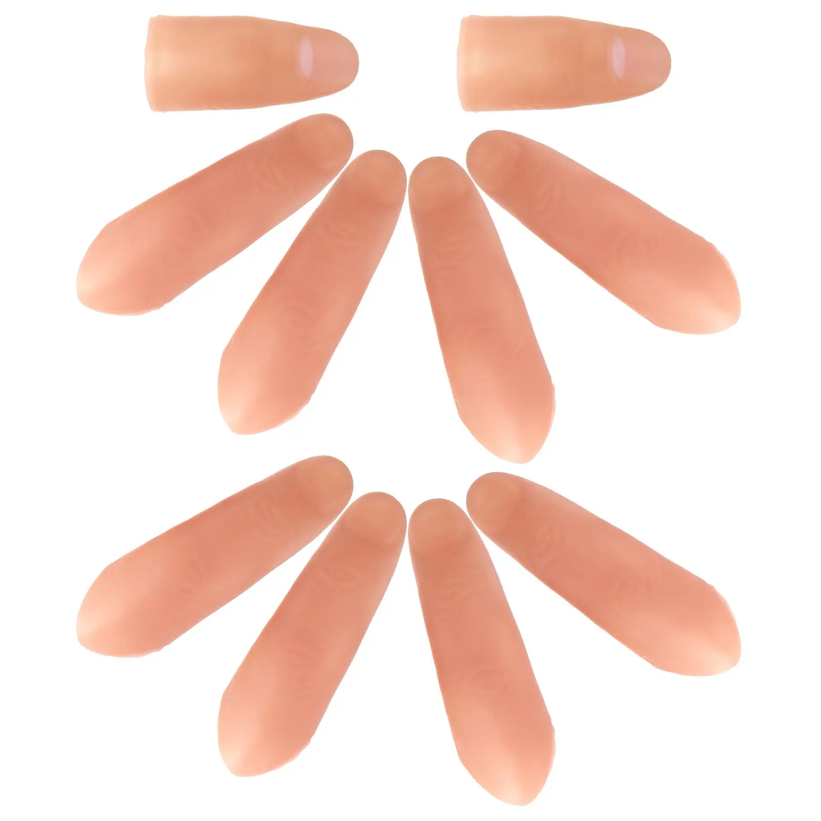 

10 реалистичных виниловых накладок на пальцы для фокусов, сценических выступлений, косплея, вечеринок, розыгрышей, шоу и имитации фокусов