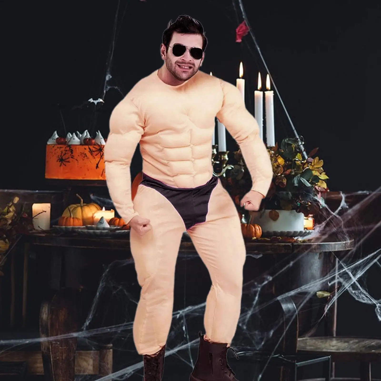 Costume da tuta muscolare Costume di Halloween per cosplay Vesti giochi di ruolo