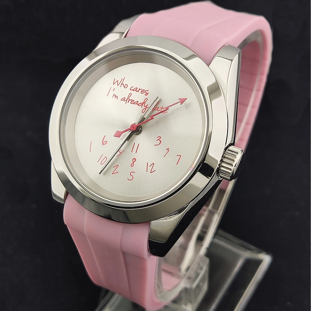 

39mm NH35 watchPink Sunray Automatic Mechanical Watch with NH35 Movement Sapphire Glass Waterproof to 10atm