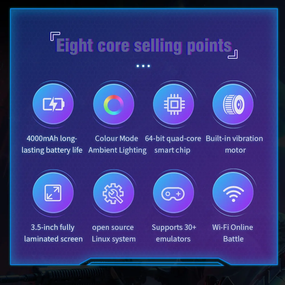 وحدة تحكم ألعاب Reebolnic XF35H شاشة OCA 3.5 بوصة RK3326 30 + أجهزة محاكاة 18000 + ألعاب وحدة تحكم ألعاب محمولة محمولة WiFi 4000mAh