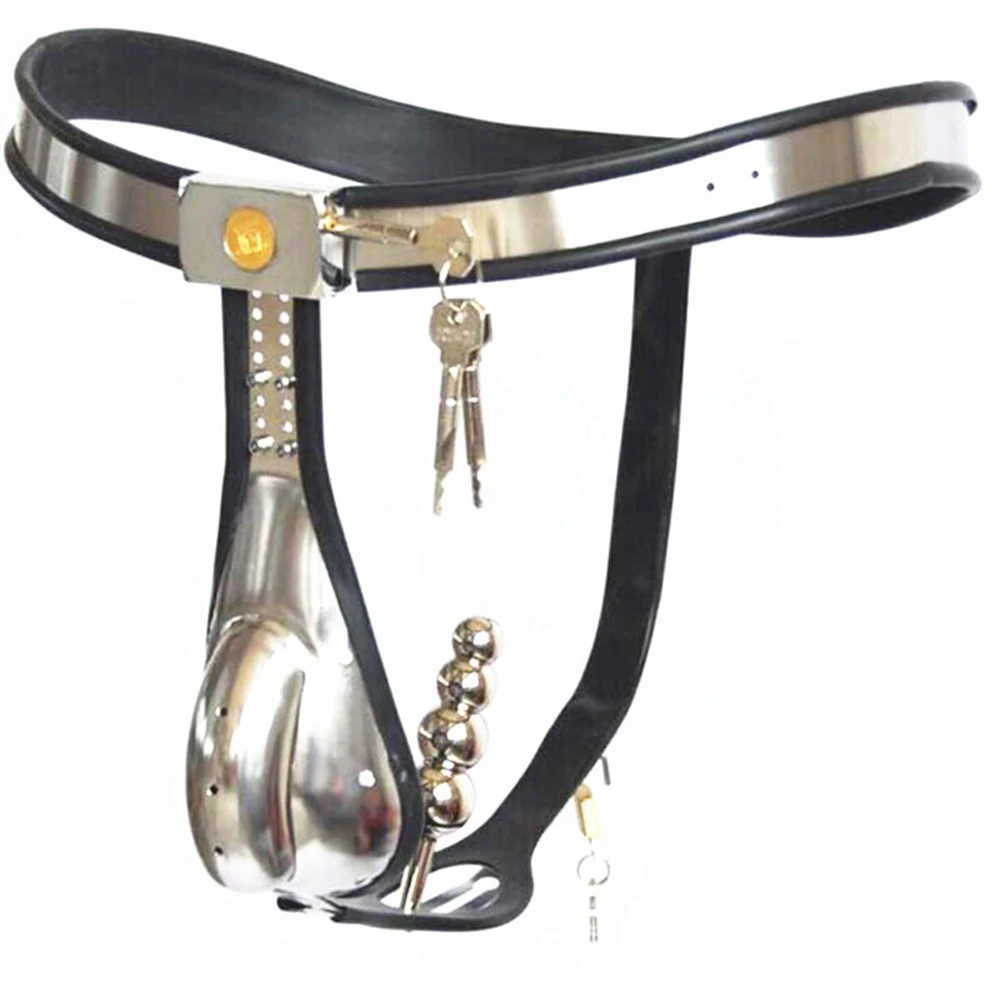 Stainless Steel Chastity Belt for Men Chastity Cage Pants with Removable Plug Restraint Cock Cage Device Sex Toys for Adult view 5