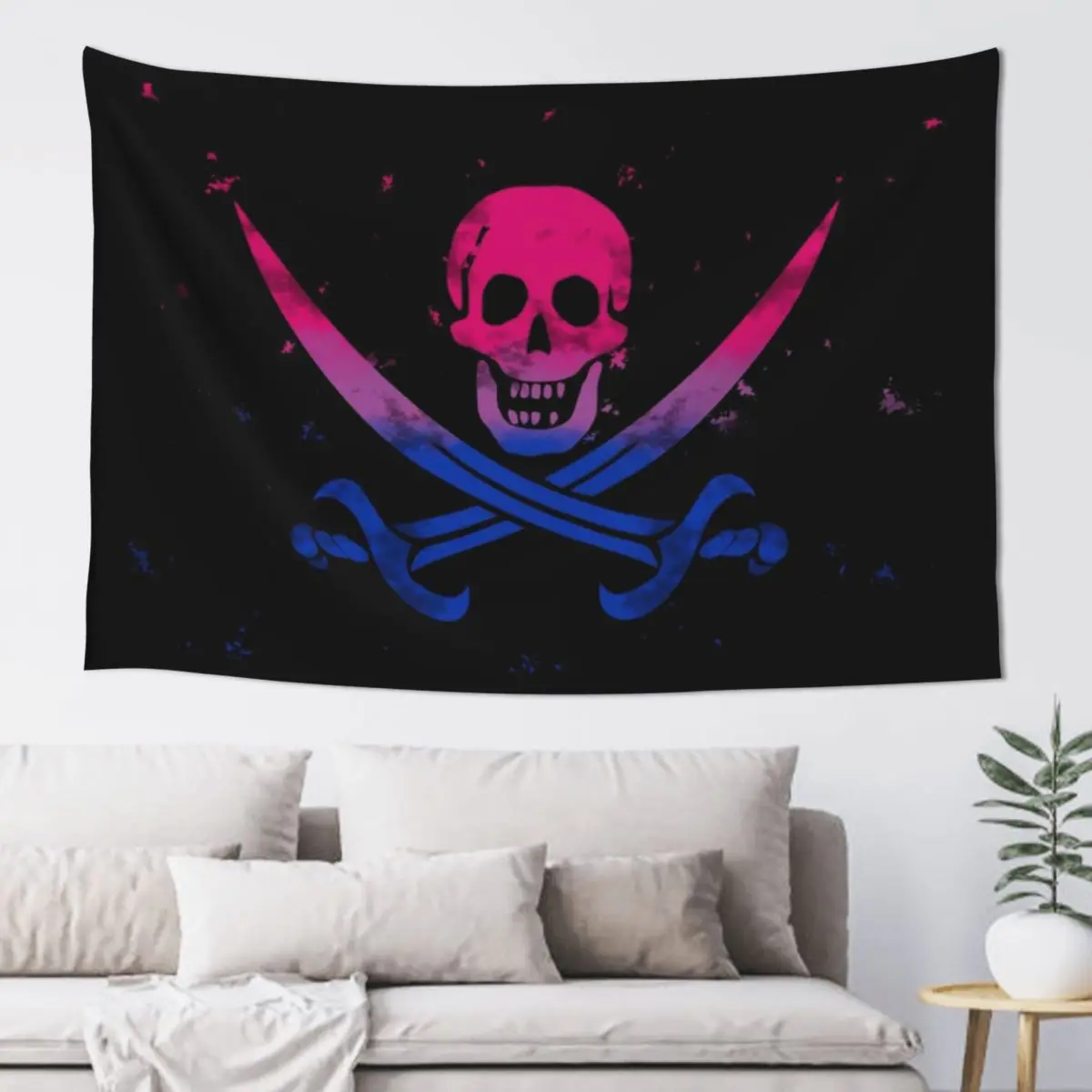 

Bi Pirate Flag Tapestry Decoration For Home Decorative Wall Tapestry