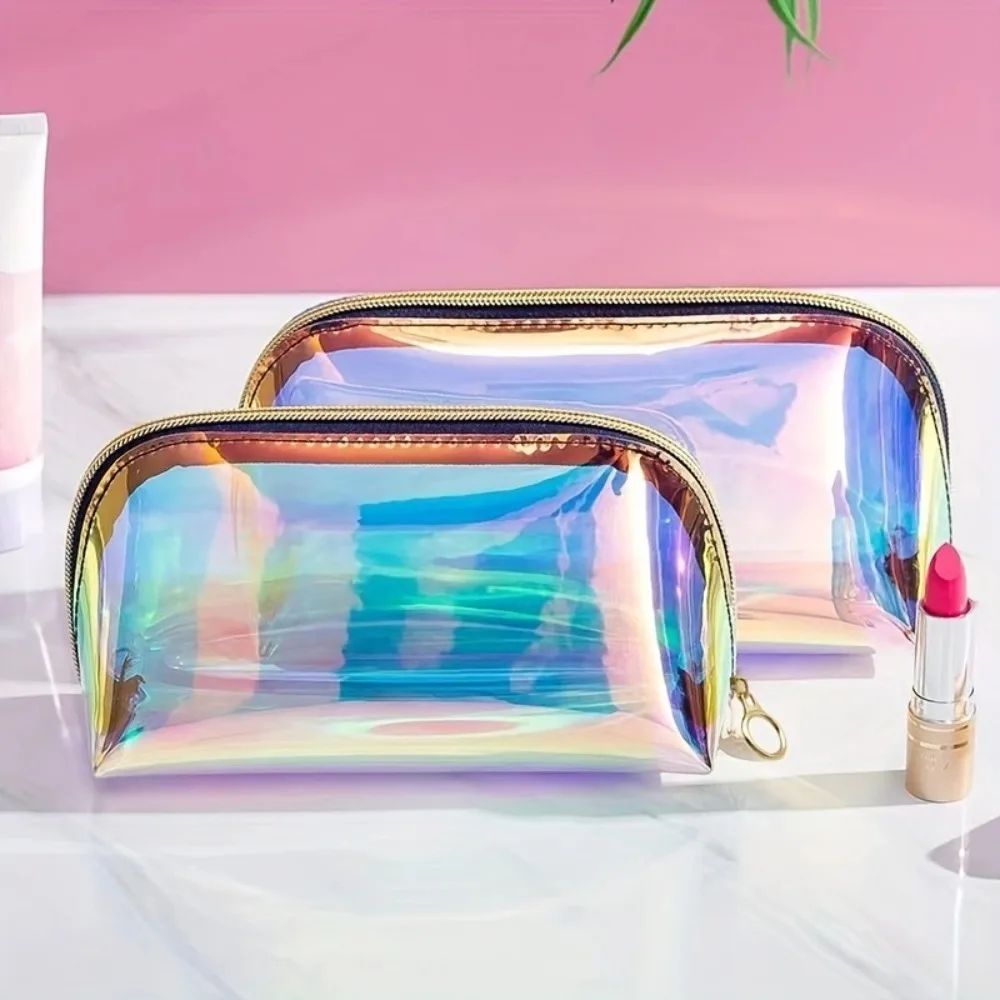 Makeup Bag, Semi-circular Bag, Large-capacity Portable Storage Bag for Business Trips, Pvc Transparent Waterproof Toiletry Bag