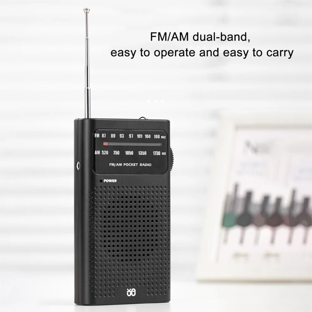 Bateria operado portátil de bolso rádio, antena telescópica, AM FM rádio, qualidade premium, rádios player para Senior Home Walking, 2022