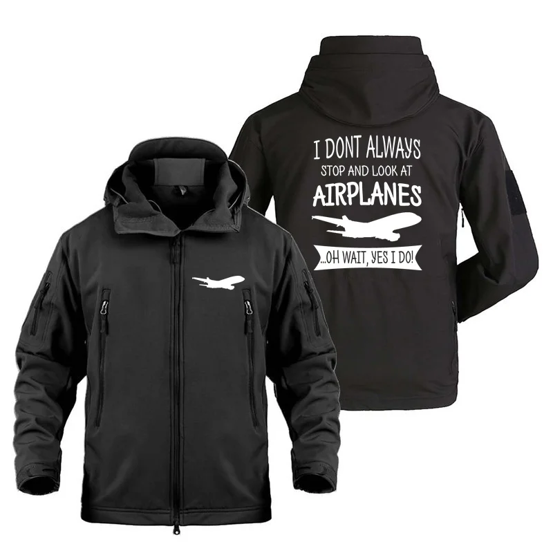 

I Don't Stop Look AIRPLANES Fly авиаторы пилоты мужские пальто флисовые теплые кожаные мягкие куртки для мужчин