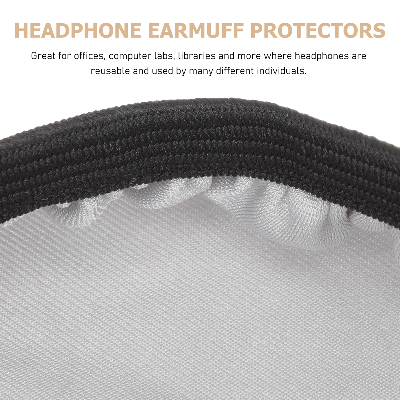 

4pcs Headphone Stretchable For Headset Ear Cushion Washable Protector Fabric Cover L Size Flexible Reusable