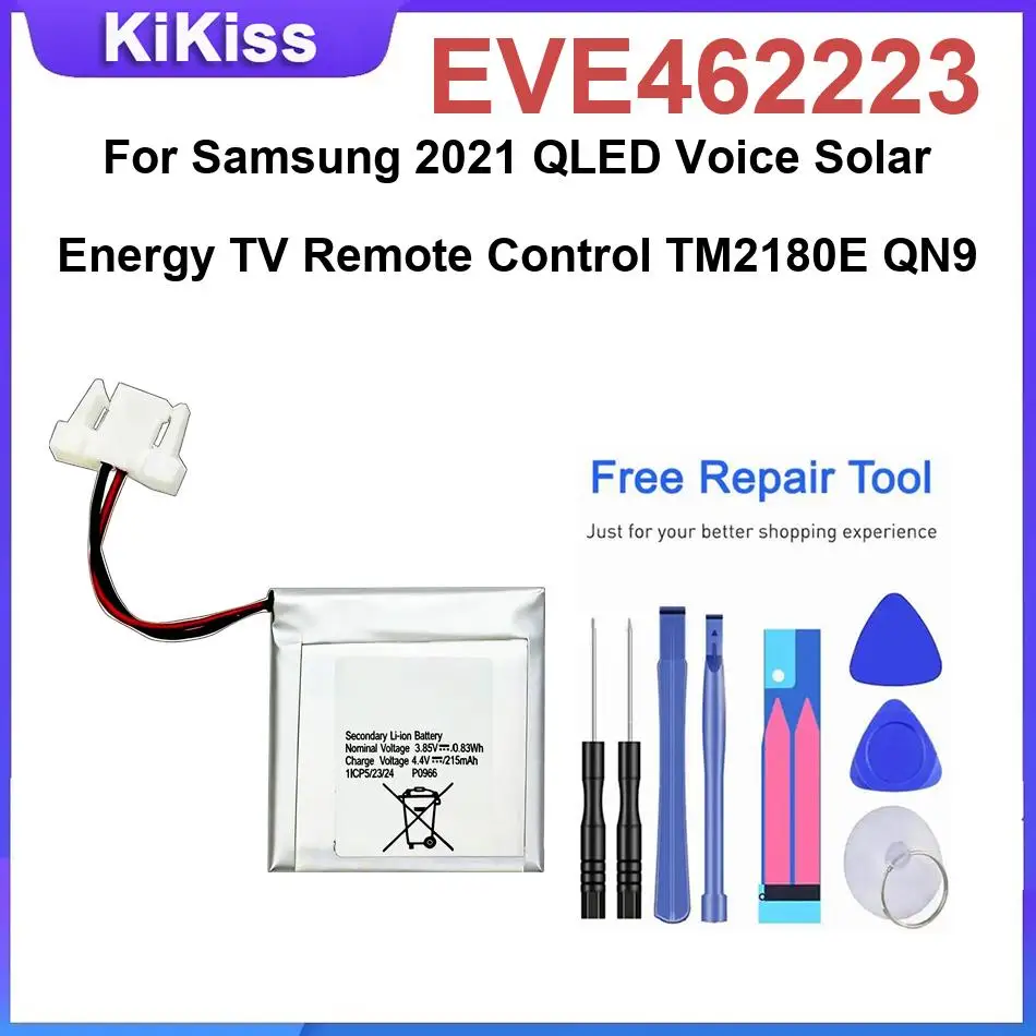 

Аккумулятор EVE462223 для пульта дистанционного управления Samsung 2021 QLED Voice Solar Energy TV TM2180E QN9 QN8 QN7 N43LS03AAFXZA BN59-01357A