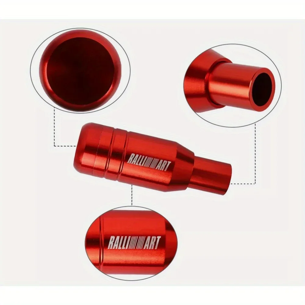 RALLIART Aluminum Red Automatic Gear Stick Shift Knob Lever Shifter Universal