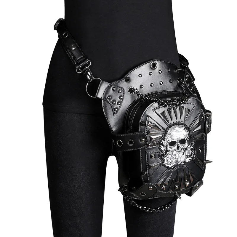 

Chikage Euramerican Vintage Women Shouder Bag Large Capcity Gothic Rock Waist Packs High Quality Steampunk Style Fanny Pack