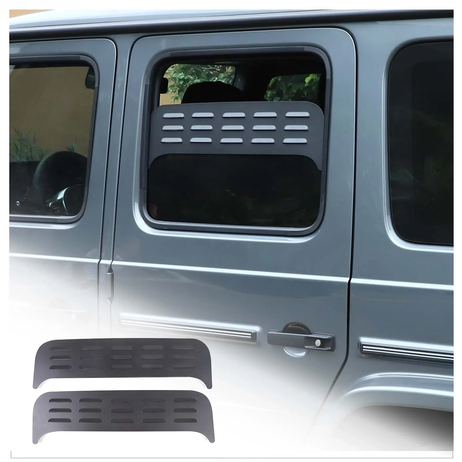 For Mercedes-Benz G-Class W464 2019-2023 Aluminum Black Car Rear Door Air Vents Ventilation Shutters Cover Trim Car Accessories