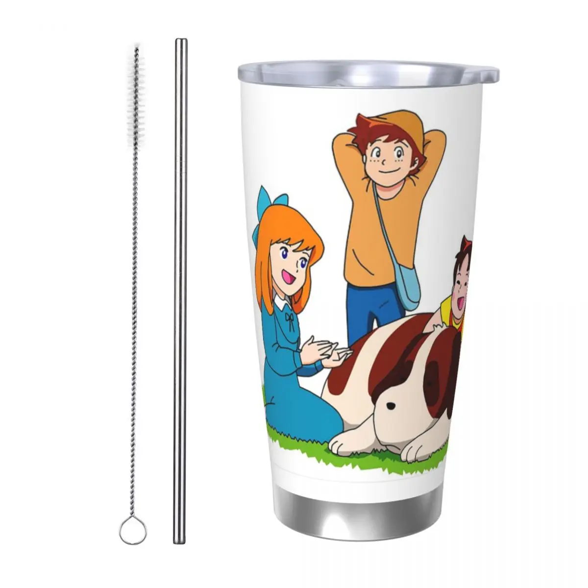 

Heidi (8) Stainless Steel Tumbler Vacuum Insulated Mugs Thermal Cold Cups Straw With Lid 20oz