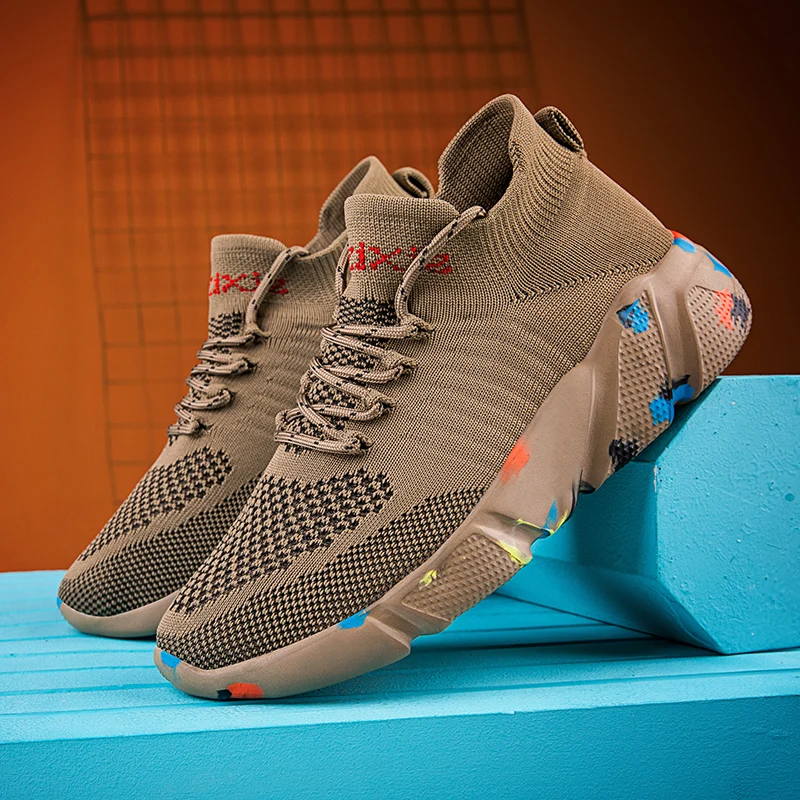 Soft Soled Summer Thick Soled Shoes for Men Women Breathable Mesh Shoes Anti Slip and Wear-resistant Casual Low Cut Work Shoes