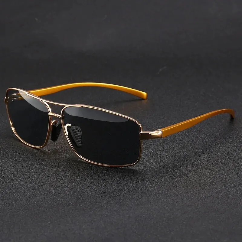 Fashion Men\'s Metal Sunglasses Aluminum Magnesium Frame Driving Sun Glasses Men Vintage Man Eyewear