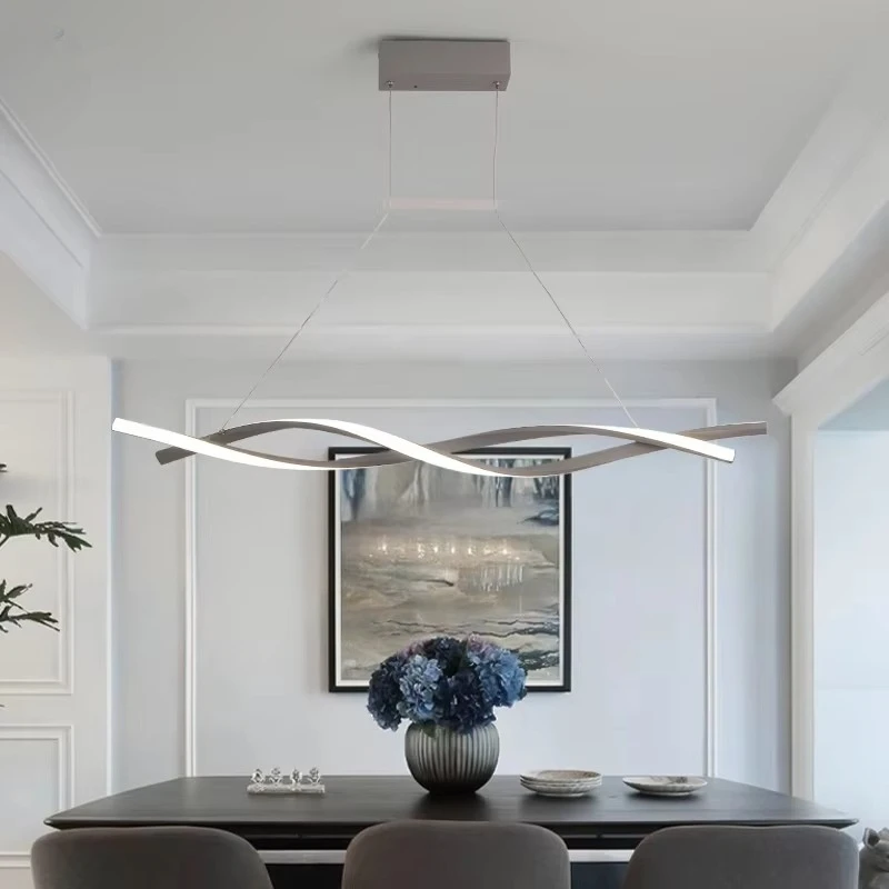Restaurant Chandelier Simple Modern Minimalist Dining Room Table Lamp Creative Design Long bar Chandelier