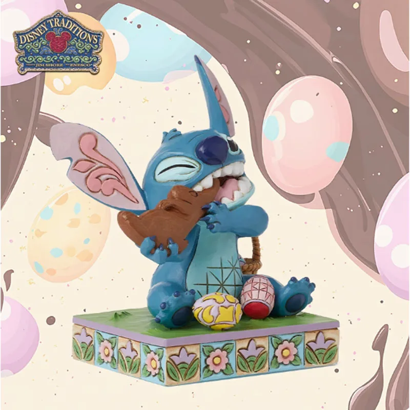 Disney original kit de garagem lilo & stitch ponto e o coelho de chocolate anime figuras de ação brinquedos para meninos presente modelo ornamentos