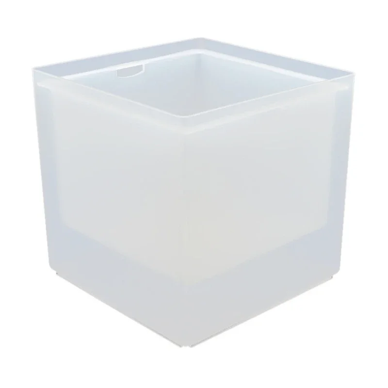 Mini cubo de hielo luminoso, pequeño cubo cuadrado de plástico para cerveza, champán, vino tinto, doble capa, modelo de batería para bar