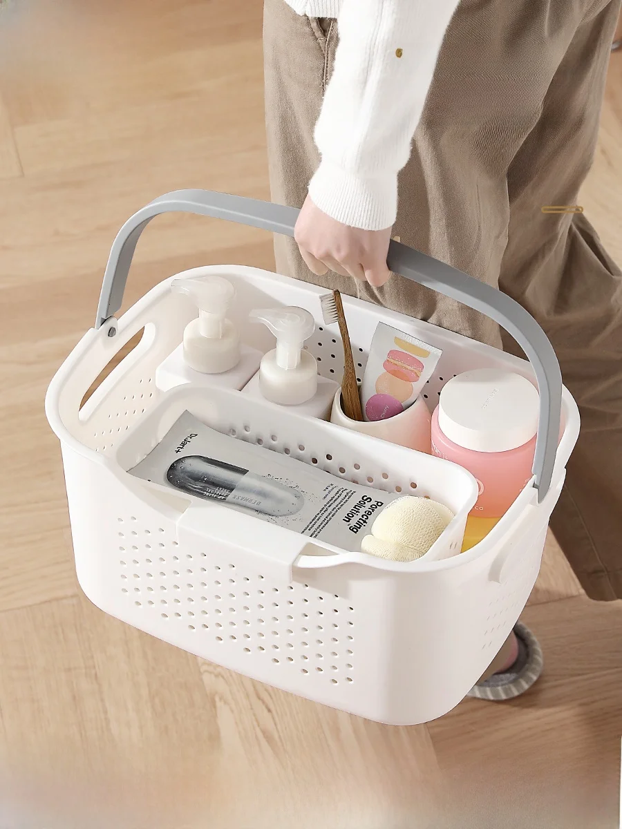 

Портативная пластиковая корзина для хранения батонов для ванны, туалетных принадлежностей и других предметов, органайзер для студентов, баточей, большой органайзер