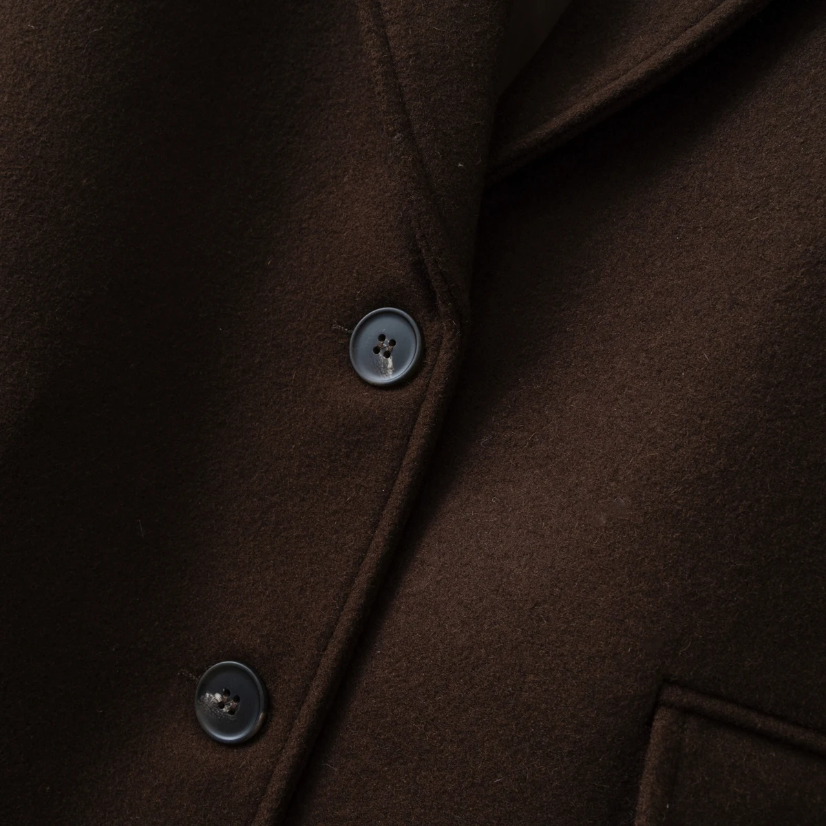 Chocolate Brown Wool Blazer Jacket for Women