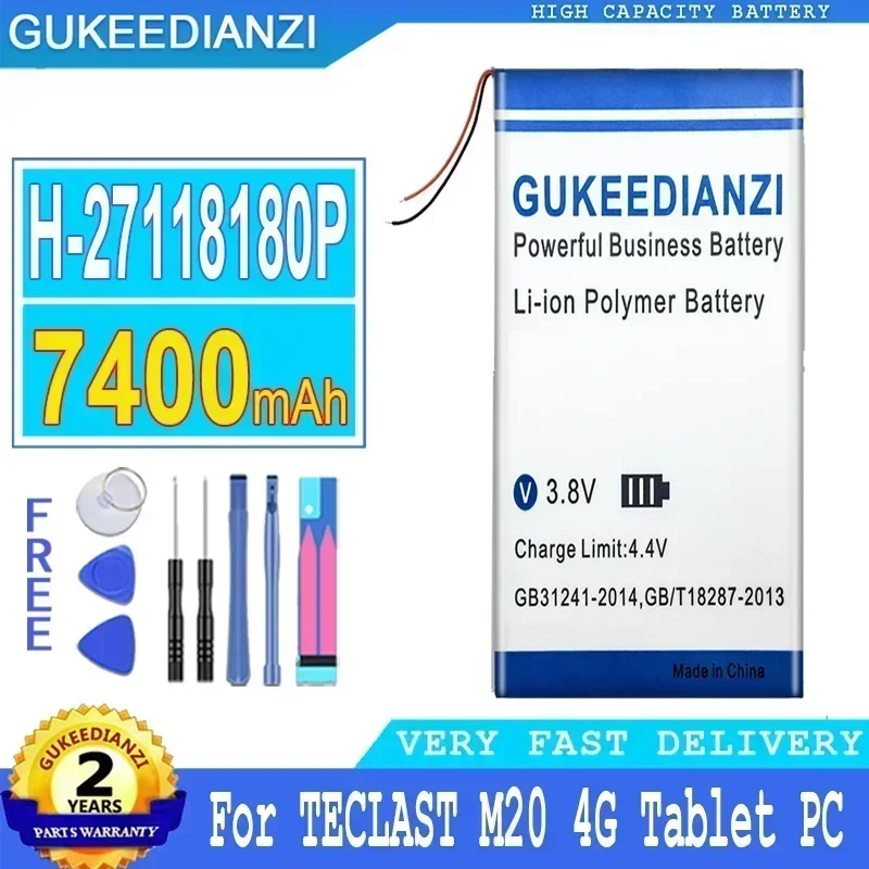 H-27118180P H27118180P 7400mAh High Capacity Replacement Battery For TECLAST M20 4G Tablet PC  + Tools