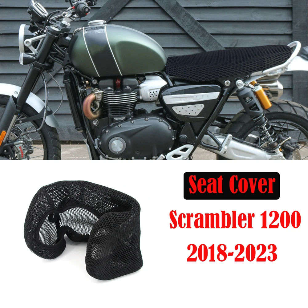 Scrambler 1200 Motorcycle Seat Cover Seat Protect Cushion 3D Honeycomb Mesh Seat Cushion For SCRAMBLER1200 2018-2023