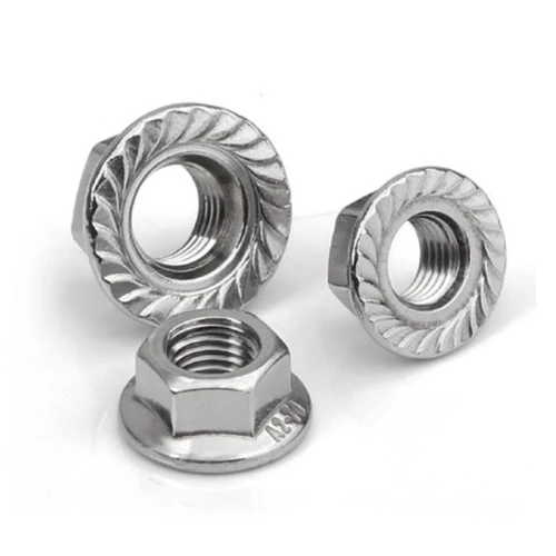 Imagen 2 del producto DIN6923 rosca fina M8x1.0 M10x1.0 M10x1.25 M12x1.25 M12x1.5 304 tuerca hexagonal de acero inoxidable tuercas con brida tuerca de seguridad dentada