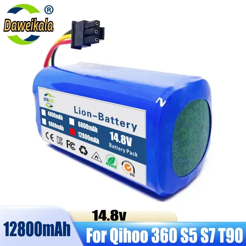 For Qihoo 360 S5 12800mAh 14.8v Robotic Vacuum Cleaner Replacement Batteries