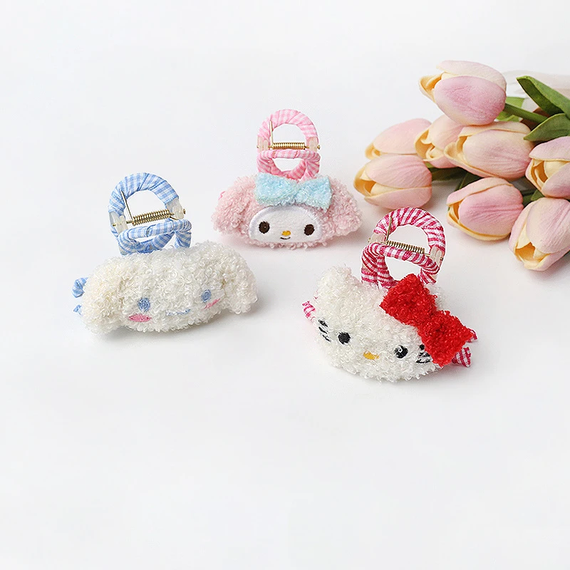 Cute Plush Sanrio Hair Clip Cartoon Shark Clip Hair Hairpin Headwear Accessories Gifts