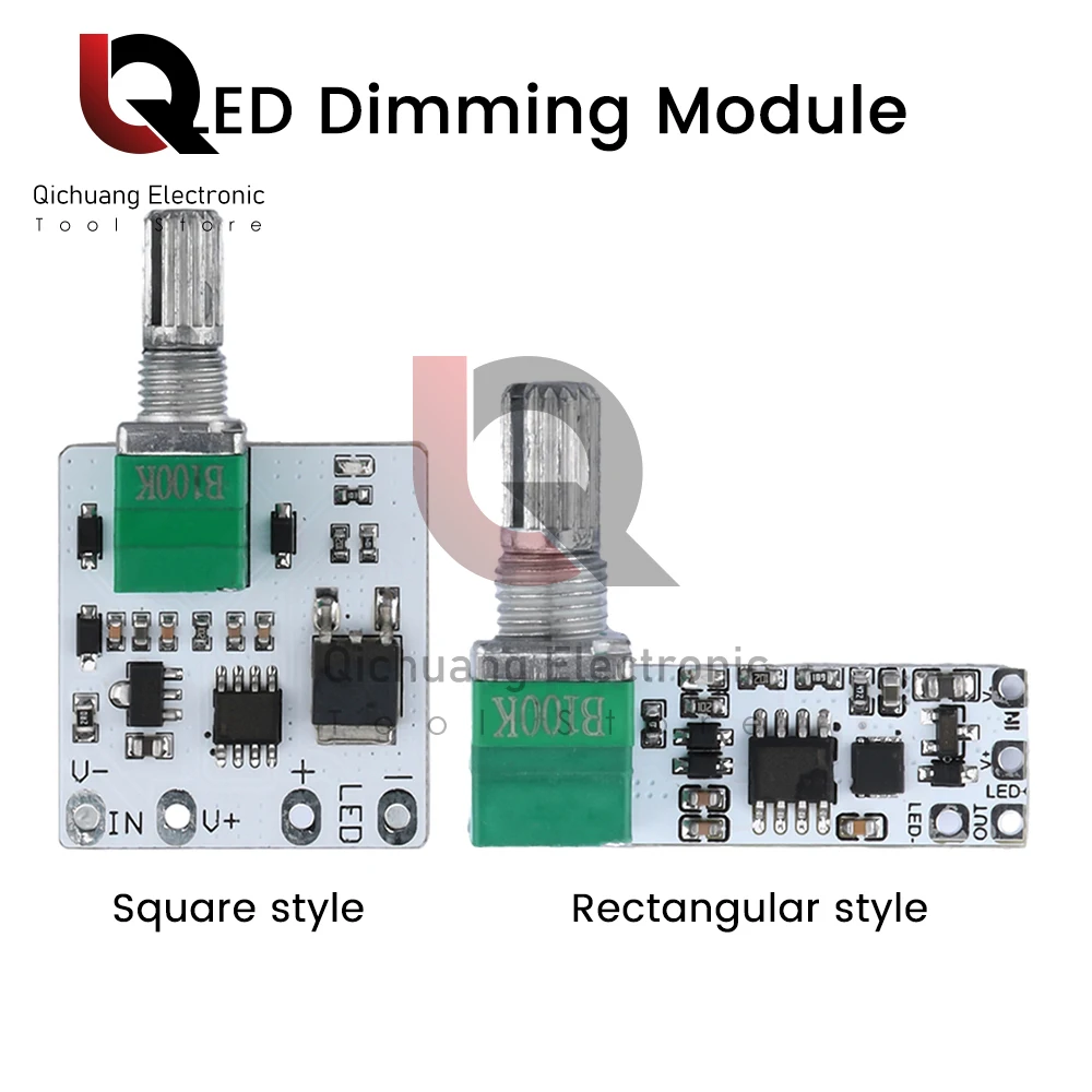 1 Stuks LED Mini Dimmer Constante Voltage Light Bar Microscoop Live Vul Live Live Light Kleine Bureaulamp Knop Potentiometer Stepless Module