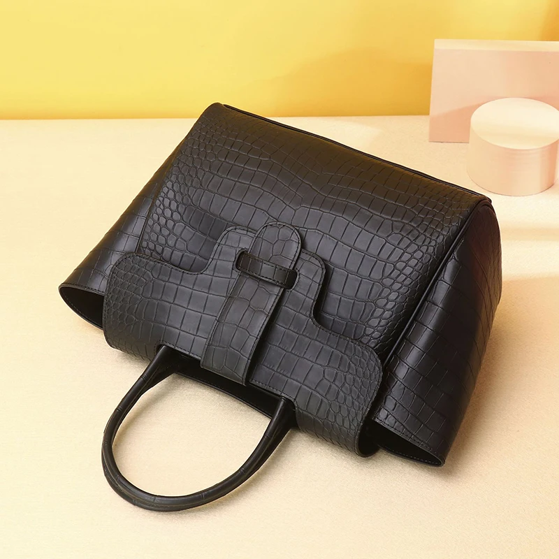 Crocodile Pattern Bag for Women, Luxury Handbag, Fashionable Single Shoulder Diagonal Cross Bag, High Quality Trend