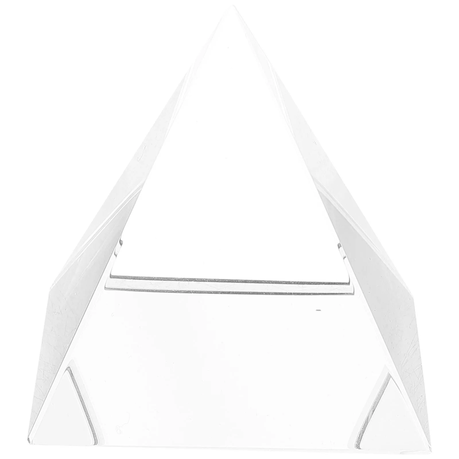 

Glass Optical Pyramid Prism Clear Durable for Science Experiments Photography Prism Light Catcher Decor