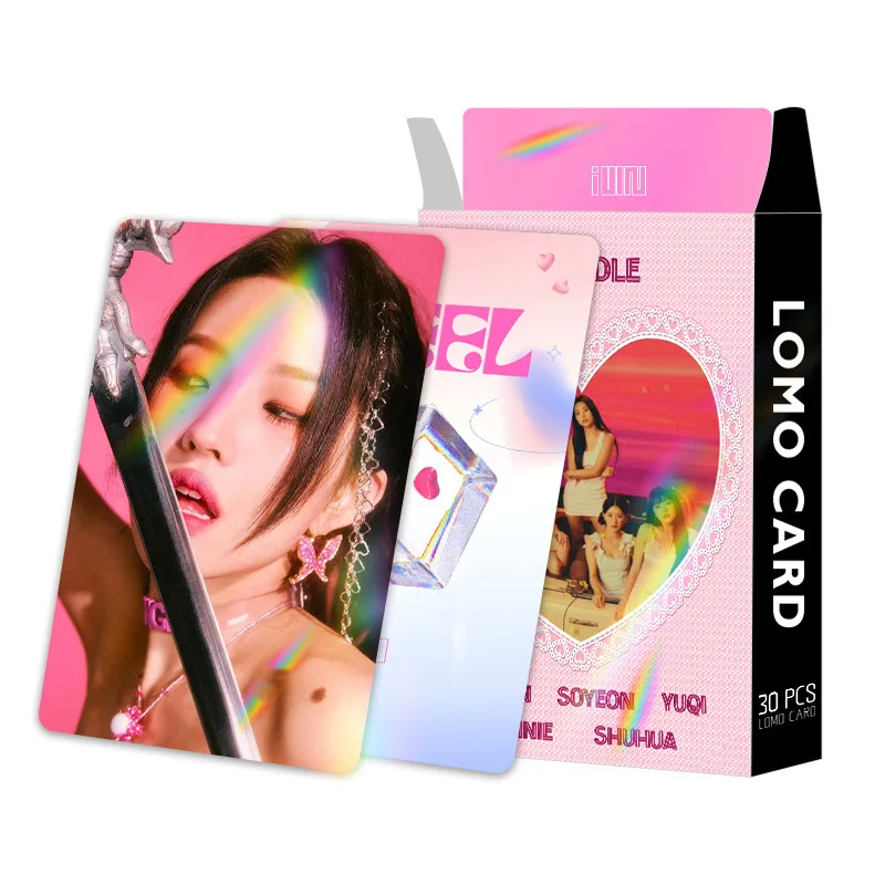 K-pop فوتوكروت ، G ، I-DLE ليزر ، بطاقة بريدية Ablum ، بطاقات Lomo ، طباعة بطاقة التصوير YUQI ، SHUHUA ، هدية المشجعين ميني ، 30 قطعة لكل مجموعة