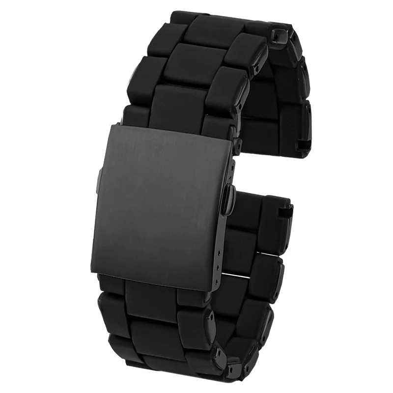 حزام ساعة من السيليكون المطاطي لكاسيو ، حزام من الفولاذ المقاوم للصدأ ، سوار ، ديزل ، DZ7370 ، DZ7396 ، DZ428 ، 24 ، 26 ، 28