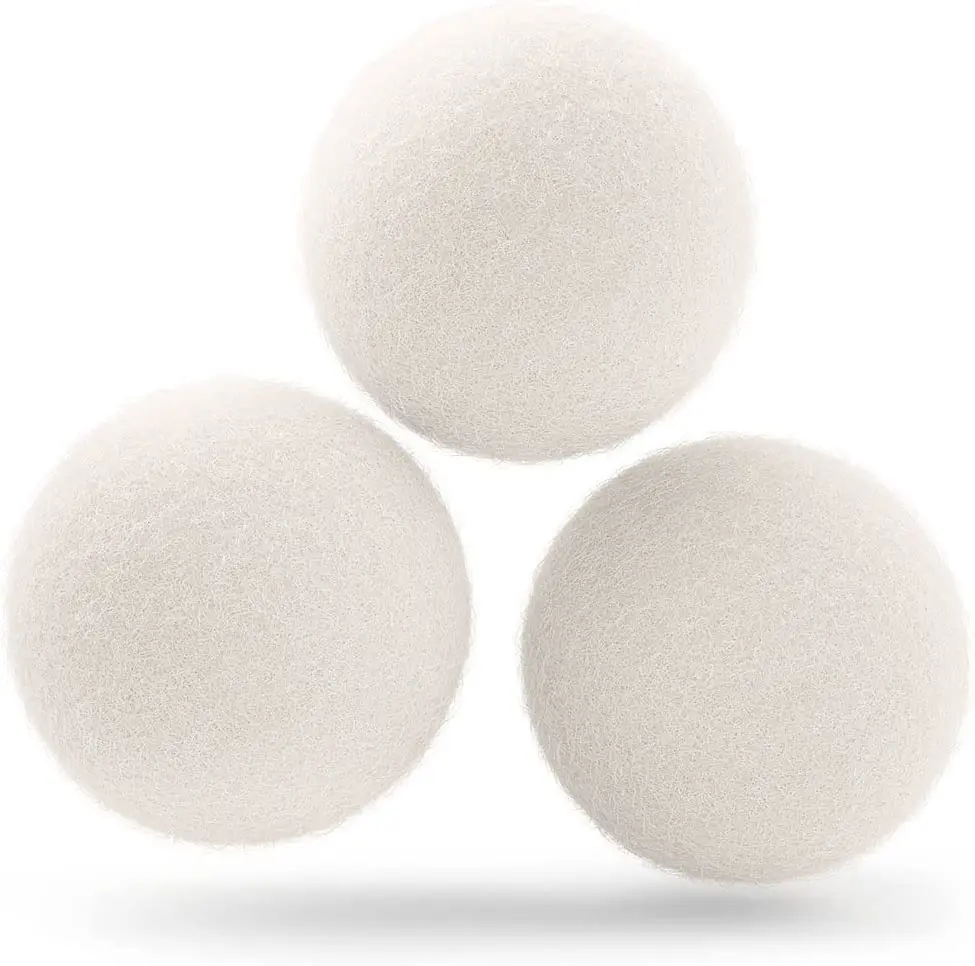 Wool Dryer Balls 7CM Premium Natural Fabric Softener Wool Balls Replaces Dryer Sheets Laundry Balls for Dryer