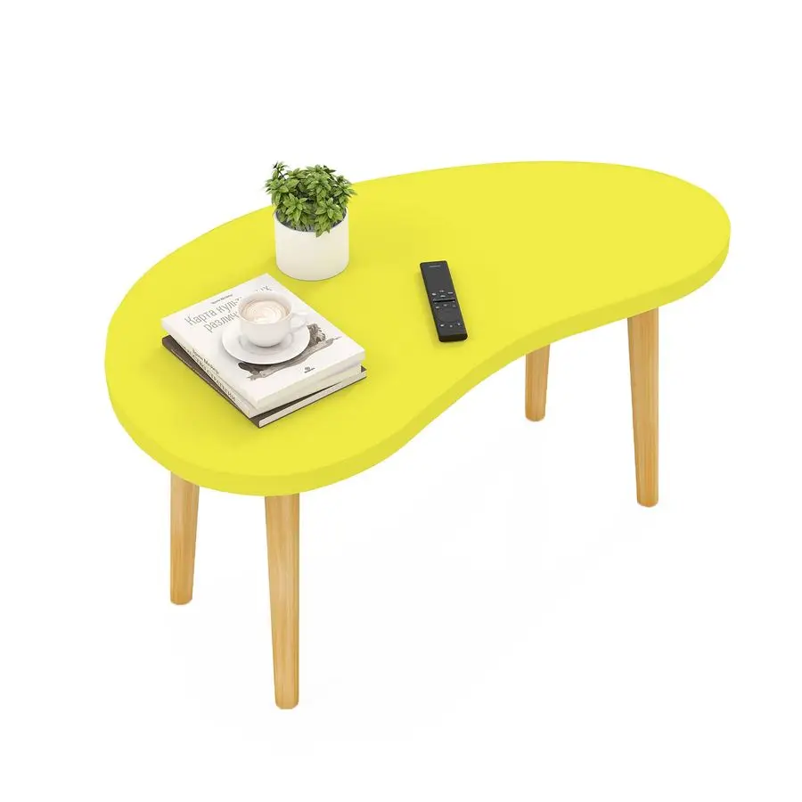 

Coffee Table Low Table with 4 Solid Wood Sturdy Legs, Floor Table Desk for Sitting on The Floor, Storage and Living Room Furnitu