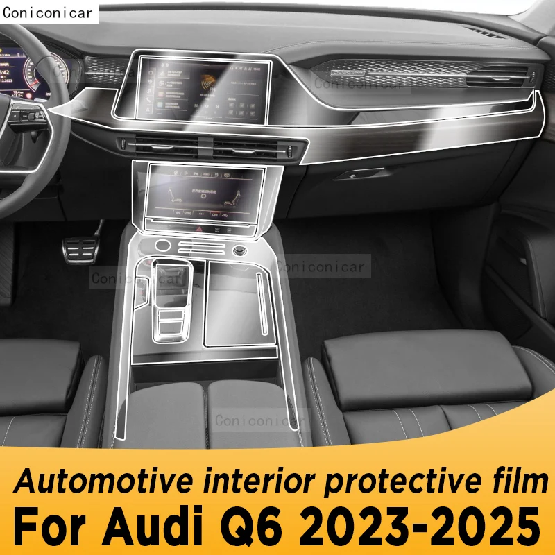 

For AUDI Q6 2023 2024 2025 Panel Navigation Automotive Interior Screen TPU Protective Film Cover Anti-Scratch Sticker