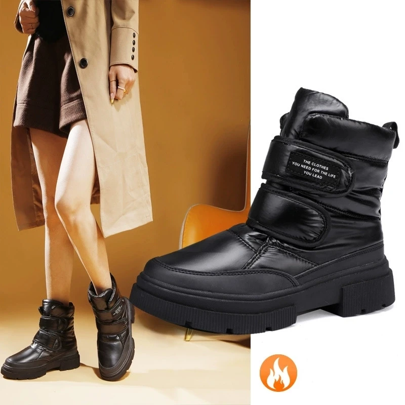 

Winter Warm Wool Snow Boot for Women's Waterproof Upper Warm Thickened Lining Limited Edition Fashion Lady Cotton Shoes