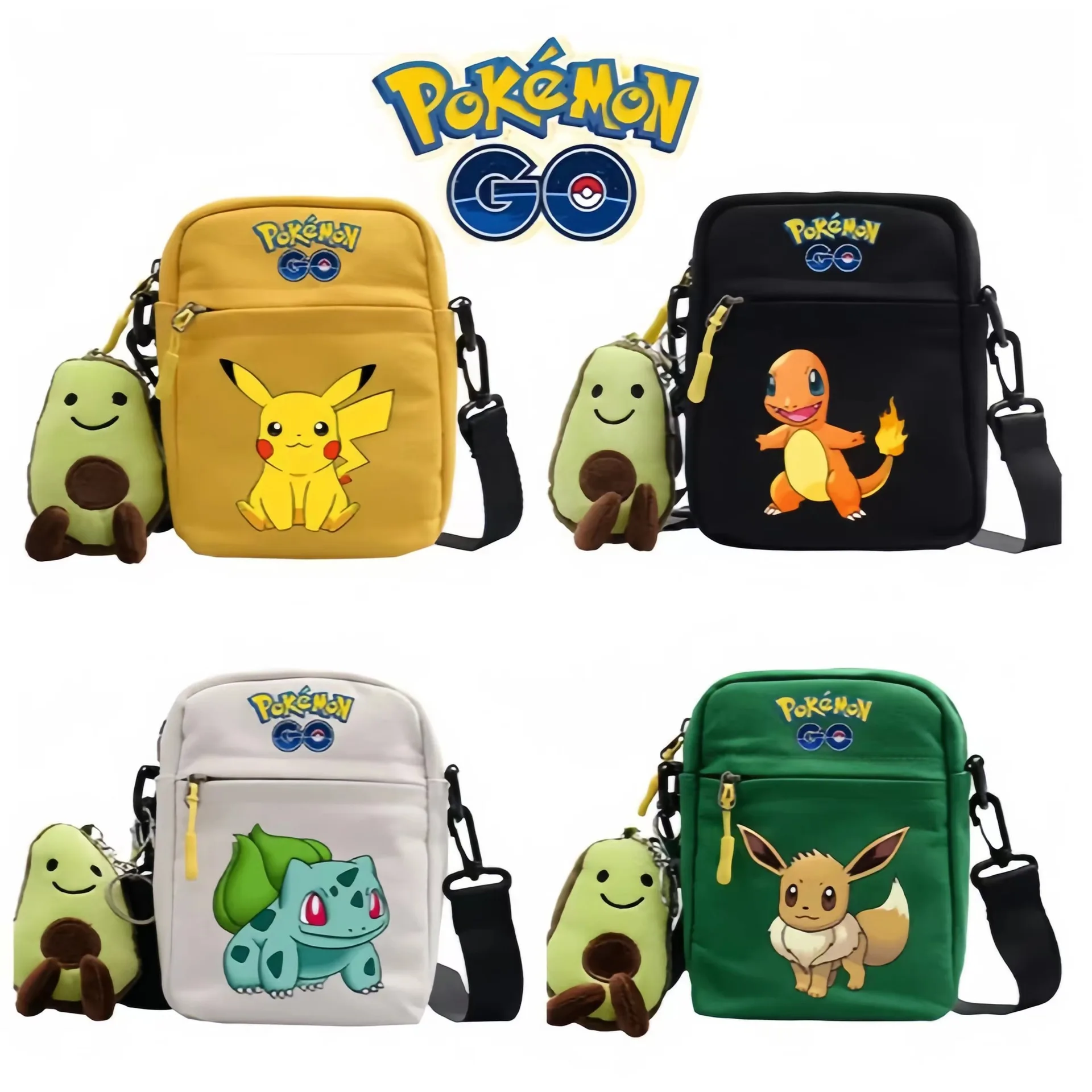 Pokemon Pikachu Anime Figure Print Small Square Bag Children Shoulder DiagonalT ravel Bag Men Women Backpack Christmas Gifts