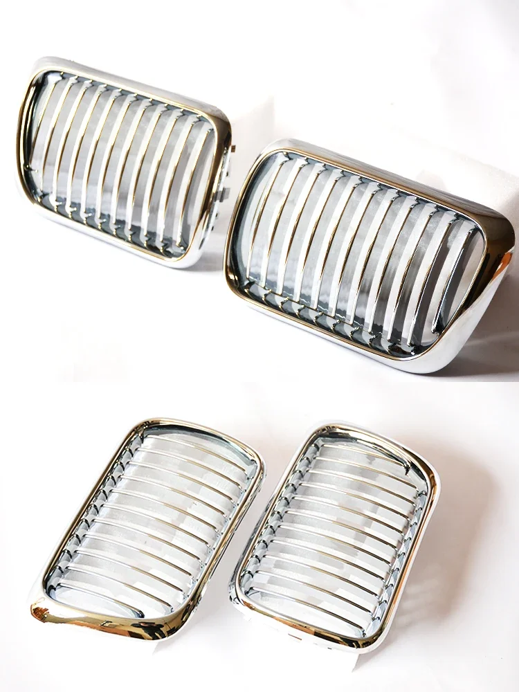 Chrome Silver Kidney Grille For BMW 3 Series E36 Facelift LCI 1997 1998 1999 M Performance Replacement Double Single Line Grill view 6