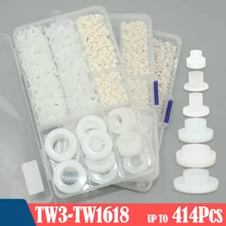 Black White Screw Nylon Transistor Gasket The Step T-Type Plastic Washer Insulation Spacer Thread Protector T-shaped for Bolts