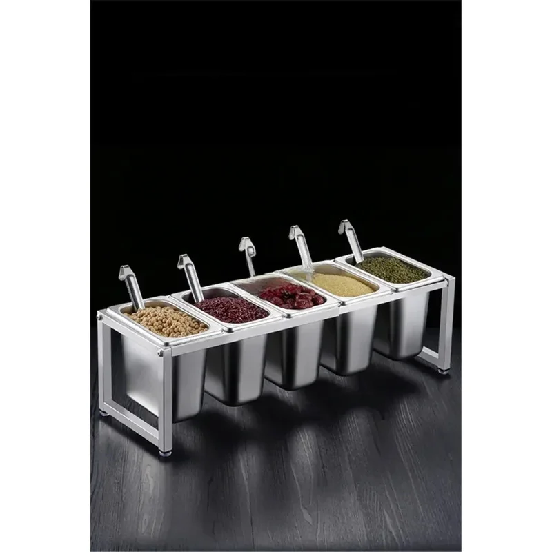 Gn With Rack Serving Food Warmer Milk Tea Shop Salad Bowl Basin Storage Seasoning Tray Chafing Buffet Pan