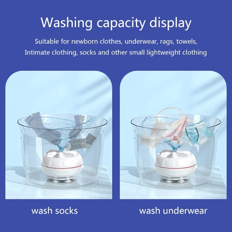 แบบพกพา Turbo เครื่องซักผ้า Mini เครื่องซักผ้า Ultrasonic Turbine เครื่องซักผ้า USB Powered Travel เครื่องซักผ้าทำความสะอาด