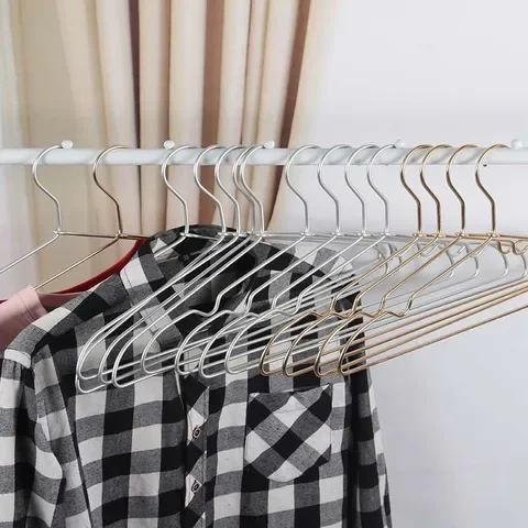 

Non-Slip Clothes Hanger 10pcs Skirt Coat Drying Hanger Wardrobe Clothing Storage Sapce Save Organizer Metal Hanger Dropshipping