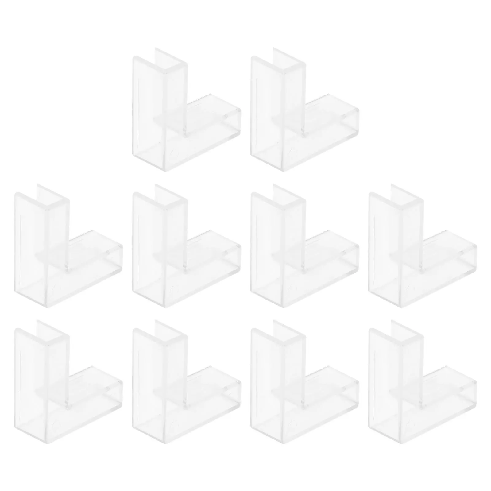 

10Pcs Fish Tank Fixed Glass Support Bracket Transparent L-Shaped Glass Combination Bracket for Aquarium Clips Display Cabinet