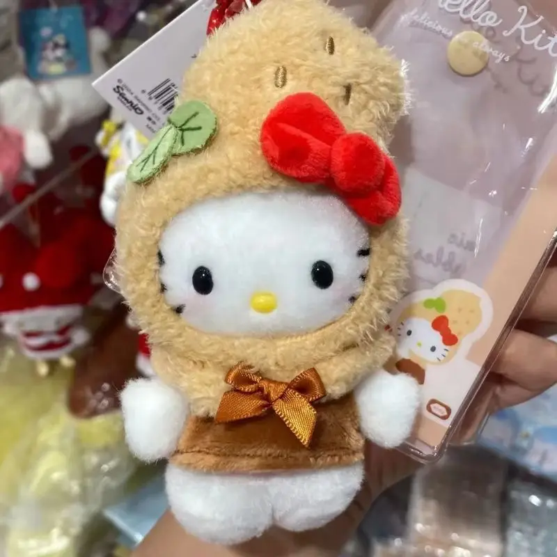 Sanrio อะนิเมะอุปกรณ์ต่อพ่วง Hello Kitty ชุดผักพวงกุญแจจี้น่ารักสาวมะเขือเทศ Hello Kitty กระเป๋าเป้สะพายหลังจี้สาวของขวัญ