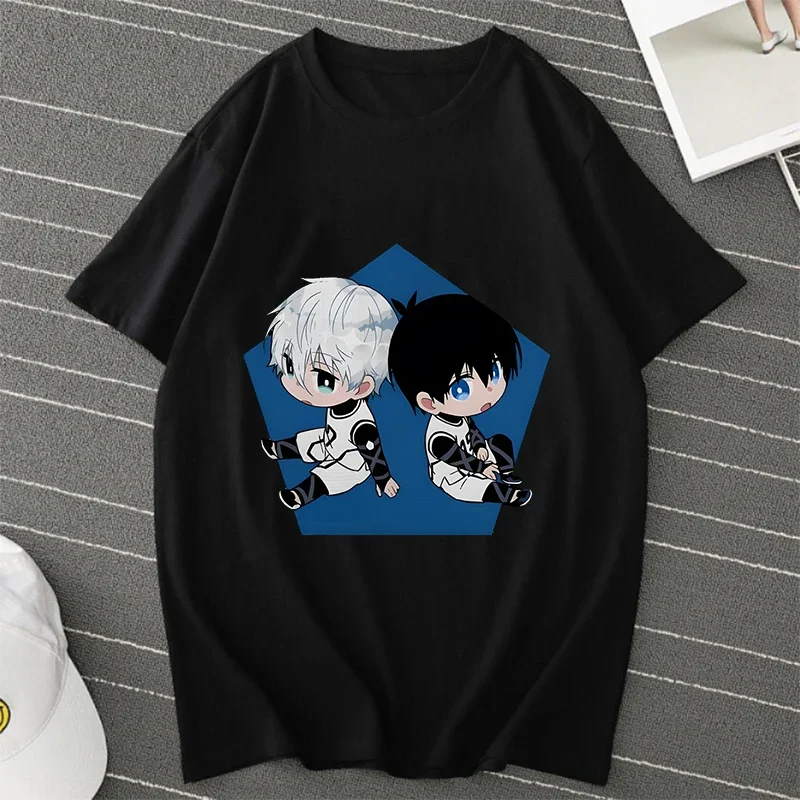 BLUE LOCK Yoichi Isagi Manga Shirt Retro Hip Hop Unisex T-Shirt Streetwear Graphic T Shirts BLUE LOCK Oversized T-shirts Tops