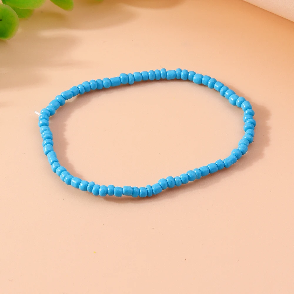 Aihua 1pc bunte kleine Blume Fußkettchen Böhmen handgemachte Multi Perlen Reis Perlen Knöchel Armband für Frauen Kinder Strand Schmuck Geschenk – Detail 7