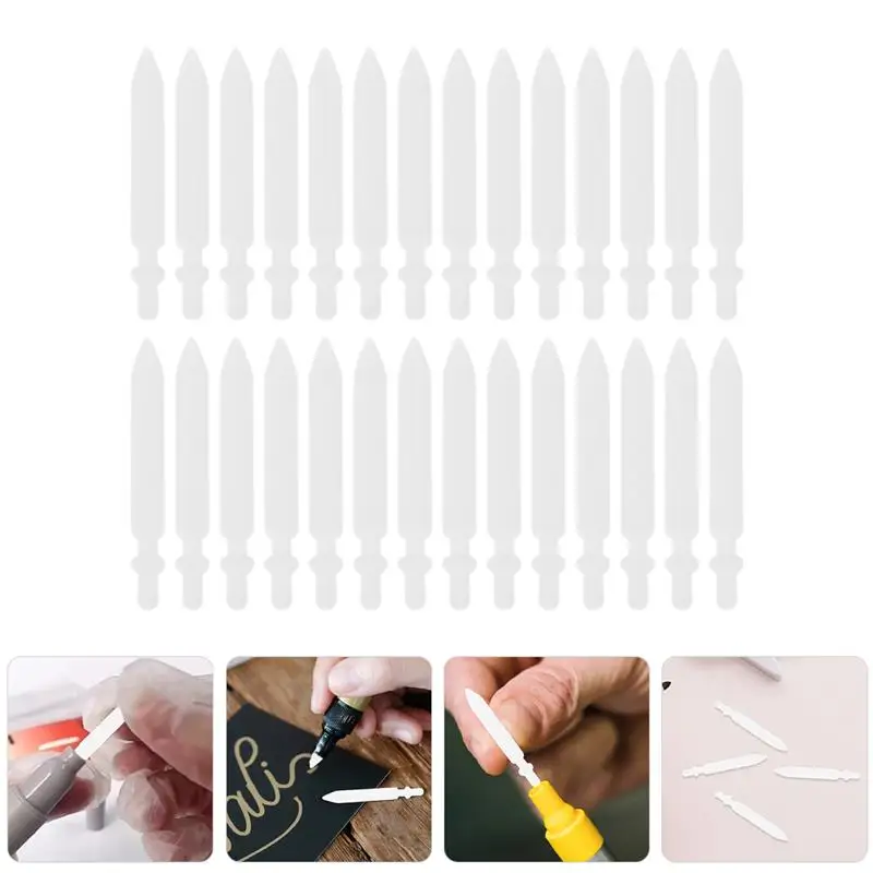 50pcs Replacement Paint Pen Nibs Acrylic Marker Replaceable Nibs Paint Pen Tips 0.7mm Paint Markers Painting Pen Nips