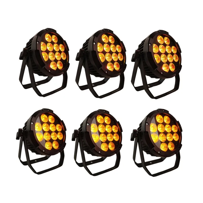 

6pcs / lot Outdoor Led Par Can Light 12x18w 6in1 RGBWA UV Led Par IP65 Digital Display Strobe Par Led Waterproof Par Light